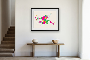 Abstract painting of a crab, an Illustration by DutchDigitalDesign