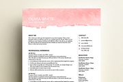 creative resume template ms word, a Resume Template by PinkJellyfish (Thumbnail 1 of 6)