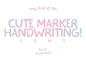 Cute Marker Handwriting Font