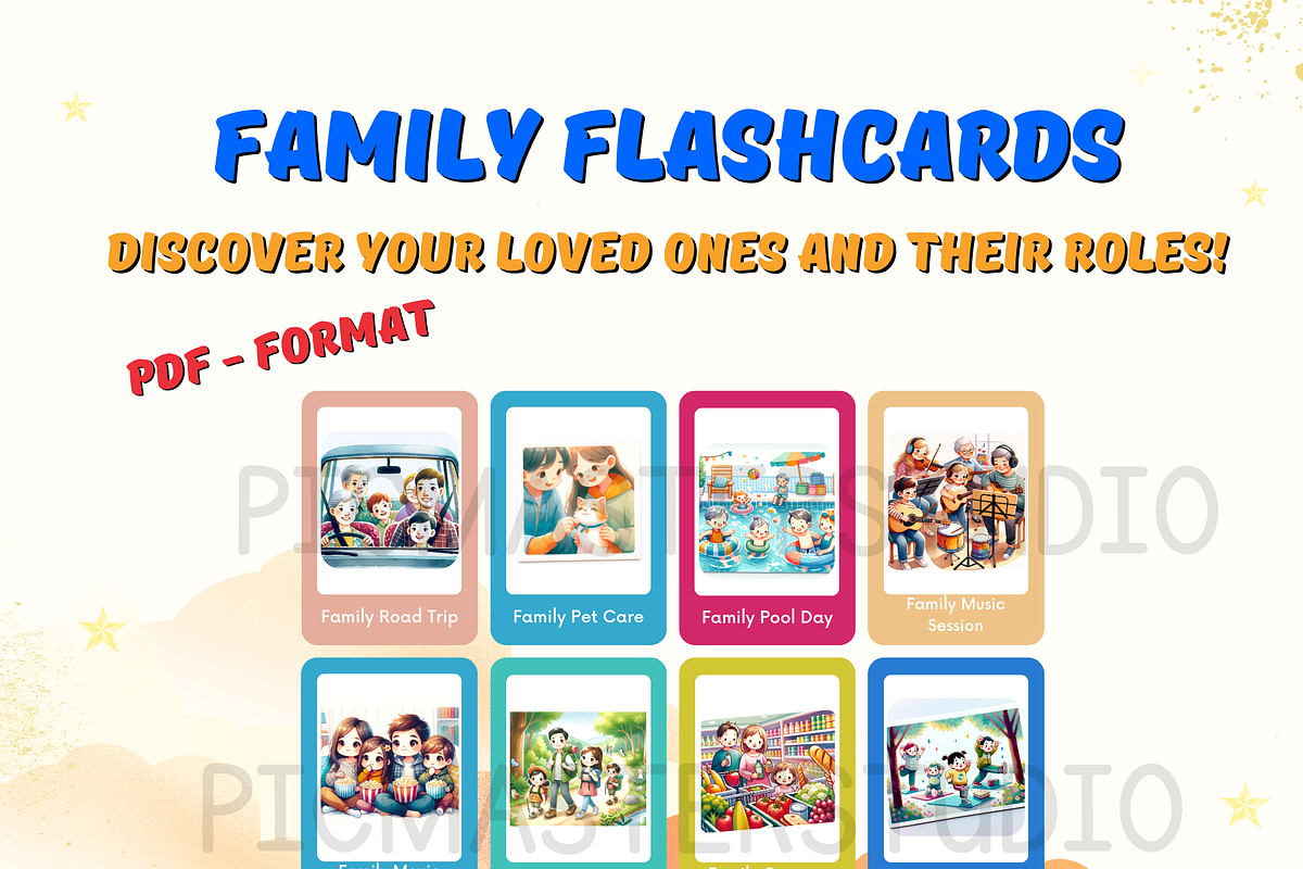 Family-Themed Flashcards: Fun & Lear, a Card Template by John_Walker (Photo 3 of 6)