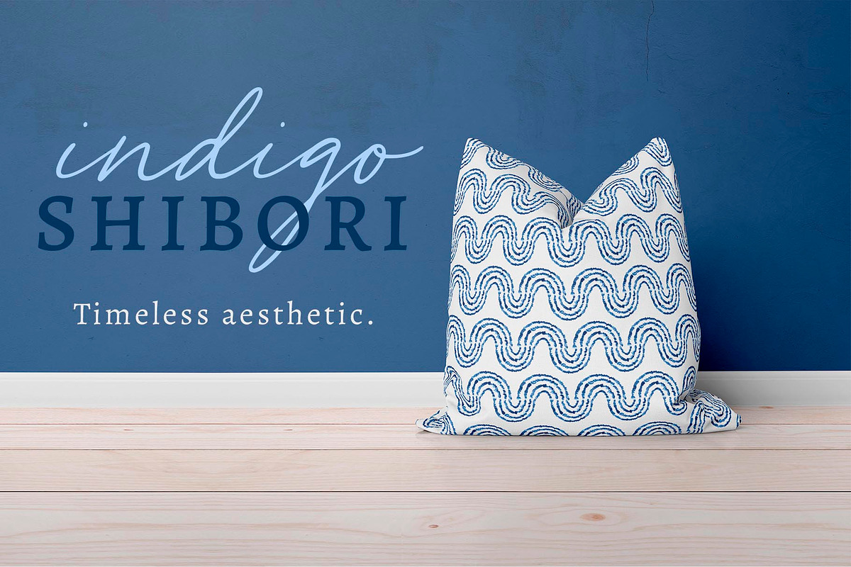 Indigo Shibori Patterns, a Pattern Graphic by Laura Camoe (Photo 7 of 8)