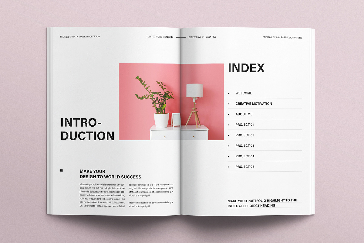 Creative Design Portfolio Template, a Brochure Template by E-Type (Photo 2 of 8)