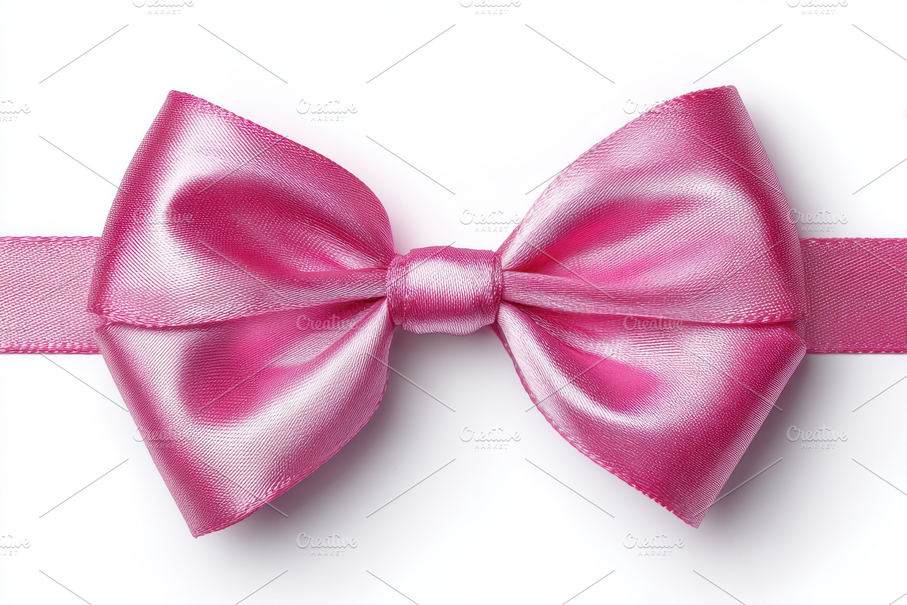 Pink satin ribbon bow elegant gift d, a Photo by Pixeness Studio