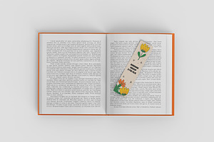 Book Cover Bookmark Mockup