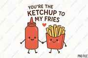 Ketchup to My Fries PNG, an Illustration by CraftArtStudio (Thumbnail 1 of 4)