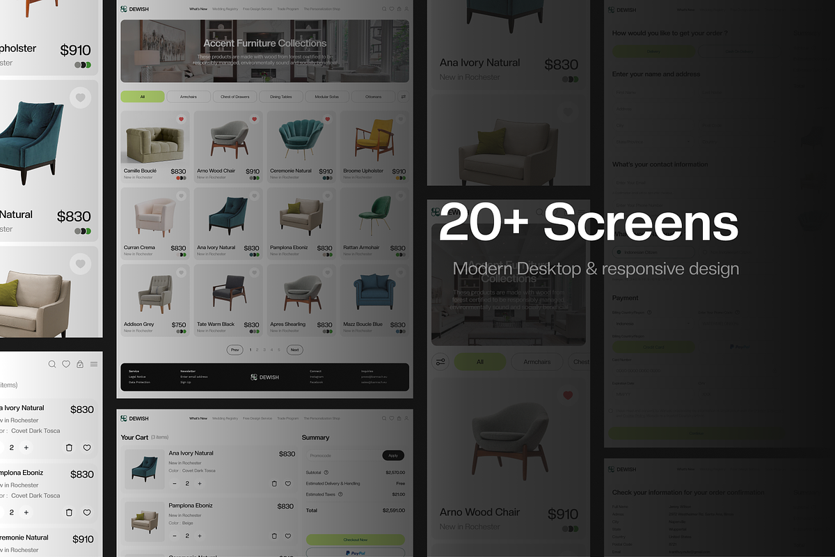 Dewish - E-Commerce Website UI KIT, a Device Mockup by Odama (Photo 4 of 6)