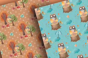 Autumn Woodland Digital Paper Pack