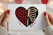 Valentine Skeleton Ribs Leopard Hear, an Illustration by DreamPrint404 (Thumbnail 4 of 8)