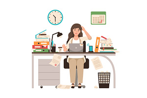 Working overtime, a Work Illustration by Good Studio