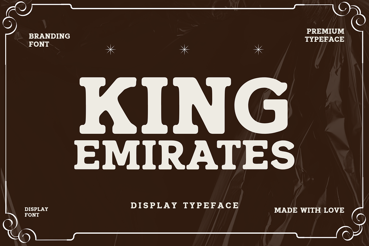 King Emirates Font, a Slab Serif Font by Creativetacos (Photo 1 of 10)