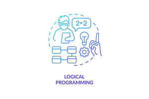 Logical programming blue gradient, an Icon by IMG Visuals