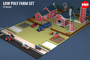 Low Poly Farm Set, an Architecture 3D Model by multimedia4ds (Thumbnail 1 of 10)