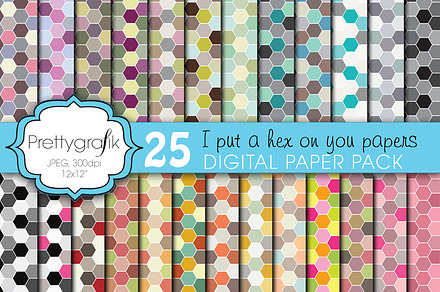 honeycomb hexagonal digital paper preview 2