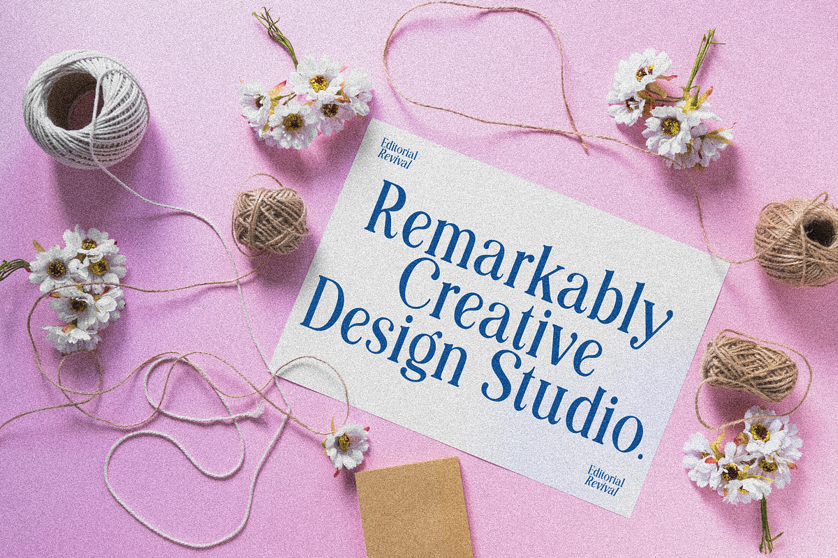 Editorial Revival Serif (70 fonts), a Serif Font by MaxArt Foundry (Photo 16 of 30)