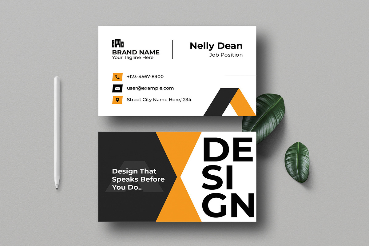 Corporate Business Card Template, a Business Card Template by MightyDesign (Photo 1 of 6)
