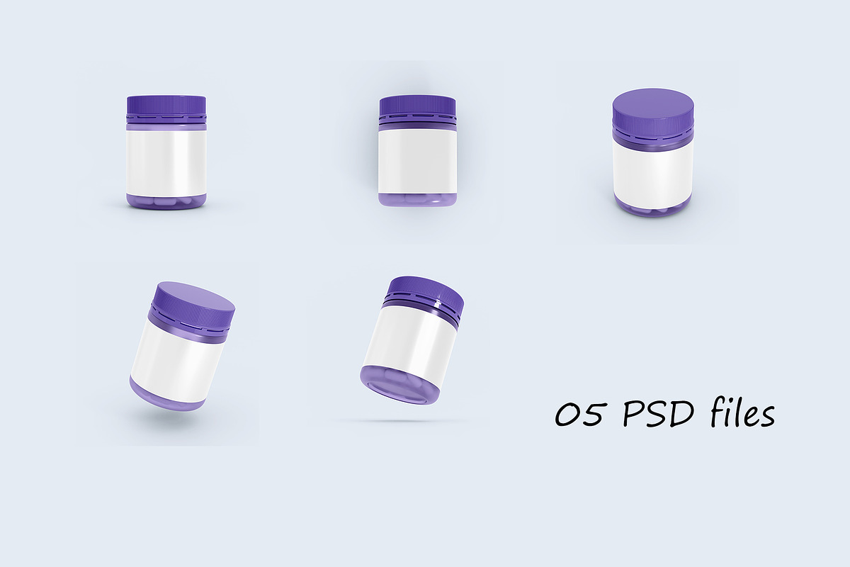 Pill Jar Bottle Mockup (05 PSD), a Packaging Mockup by Adstart (Photo 4 of 4)