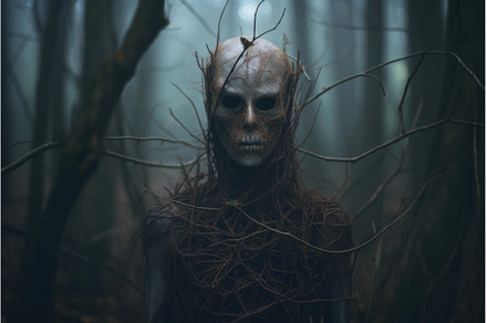 Man spooky forest. Generate Ai, a Nature Photo by Ylivdesign
