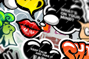 Graffiti Seamless Background & Icons