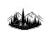 50 Camping Mountain Vector Bundle, an Illustration by jahid234 (Thumbnail 28 of 51)
