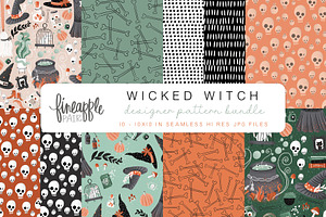 Cute Witch Digital Paper DH