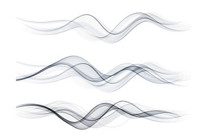 Vector Abstract Flowing Wave Lines