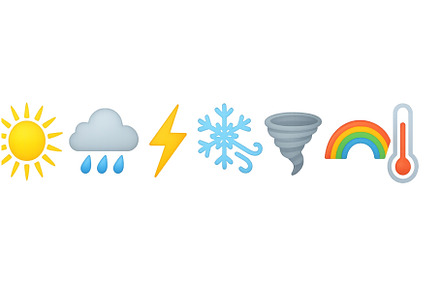 Weather icons representing various, an Illustration by ZinetroN