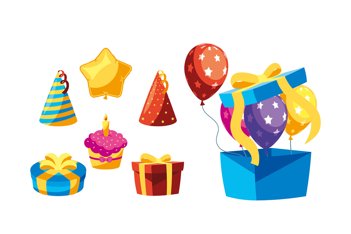 Birthday Party Celebration Icon Set