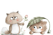 Valentine cat clipart, an Illustration by Designworld (Thumbnail 3 of 6)
