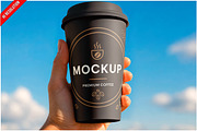 Coffee Cup Sky Mockup PSD, a Cups & Container Mockup by Bruno's Shop (Thumbnail 1 of 3)