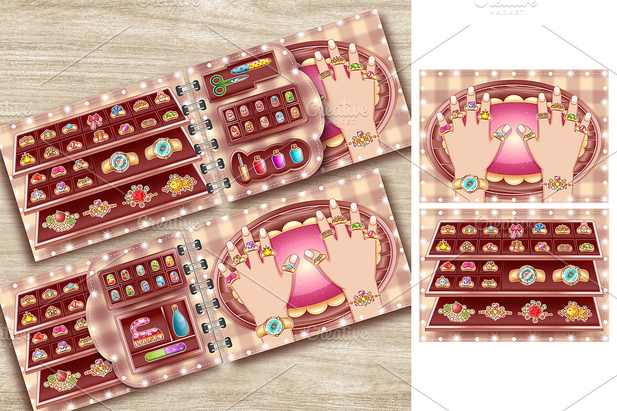 Velcro game for girls Beauty salon, a Brochure Template by MYAFKA (Photo 5 of 5)