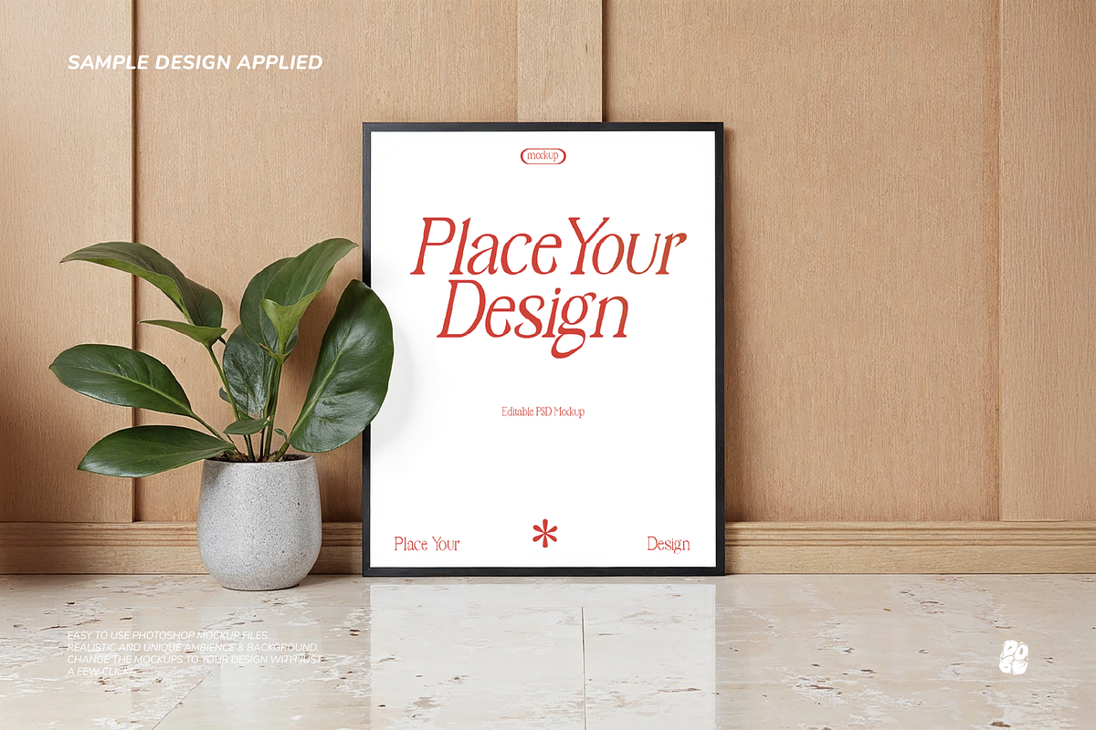 Minimalist Black Frame Mockup Vol 1, a Household Mockup by DOBE Studio (Photo 9 of 10)
