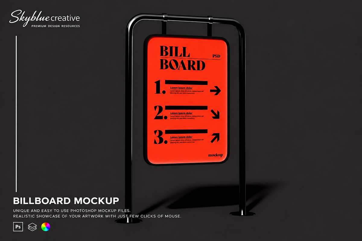 Billboard Mockup, an Advertising Mockup by skybluecreative (Photo 1 of 2)