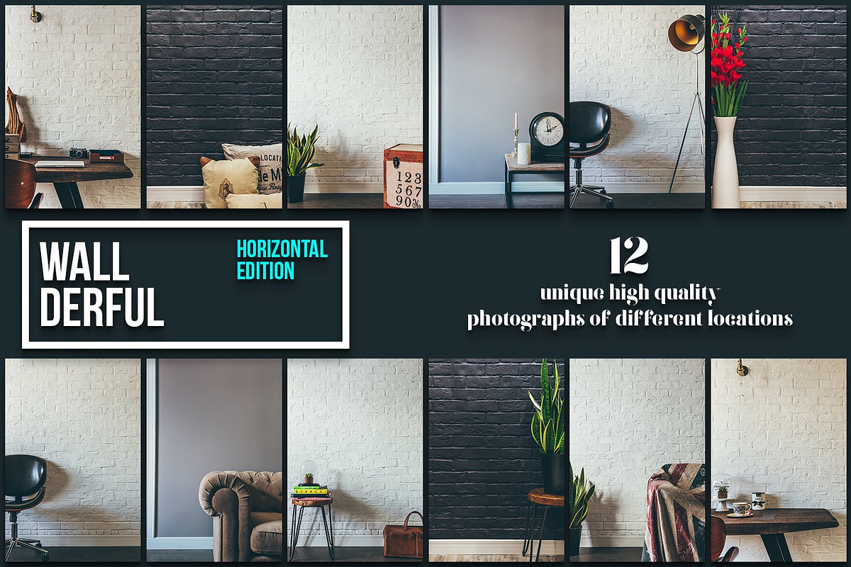 Wallderful - Horizontal Mockups, a Product Mockup by Madebyvadim (Photo 3 of 5)