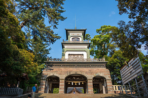 Entrance gate of Oyama-Jinja Shrine in Kanazawa, Japan