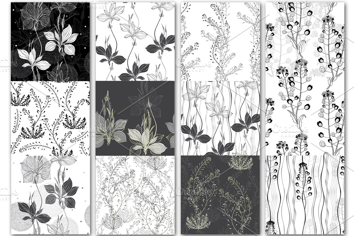 Wildherbs and flowers. Patterns., a Pattern Graphic by maritime_m (Photo 5 of 16)