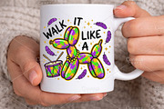 Walk it Like a Dog Mardi Gras PNG, an Illustration by Canvas Craft (Thumbnail 4 of 6)