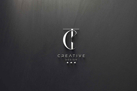 Alphabet Letters Icon Logo CT or TC