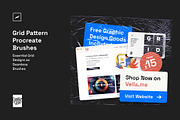 Grid Pattern Procreate Brushes, a Brush Add-On by Creative Veila (Thumbnail 9 of 9)