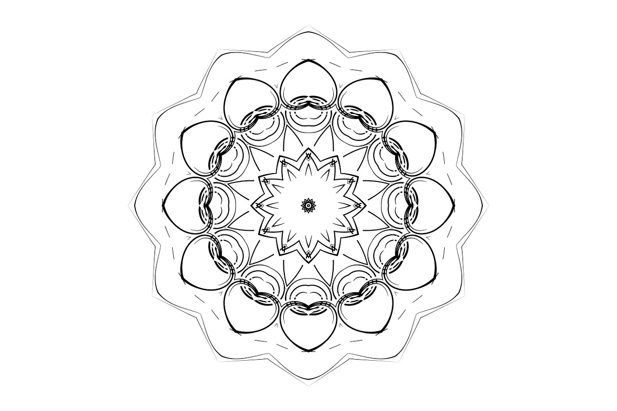 Black White Mandala Illustration Set, a Decorative Illustration by NJ Himel (Photo 76 of 101)