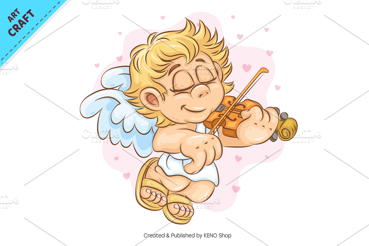 Bundle Cartoon Cupid 03. Tshirt, a Person Illustration by KENO Mascots (Photo 13 of 13)