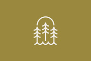 Pine Forest Arch Line Art Logo, a Branding & Logo Template by Signatoro (Thumbnail 2 of 3)