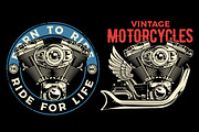 Vintage Motorcycle illustration pack, an Illustration by The BolzStudio (Thumbnail 4 of 8)