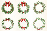 Holiday Christmas Wreath Pattern Cli, an Illustration by CrexoraLab (Thumbnail 3 of 5)