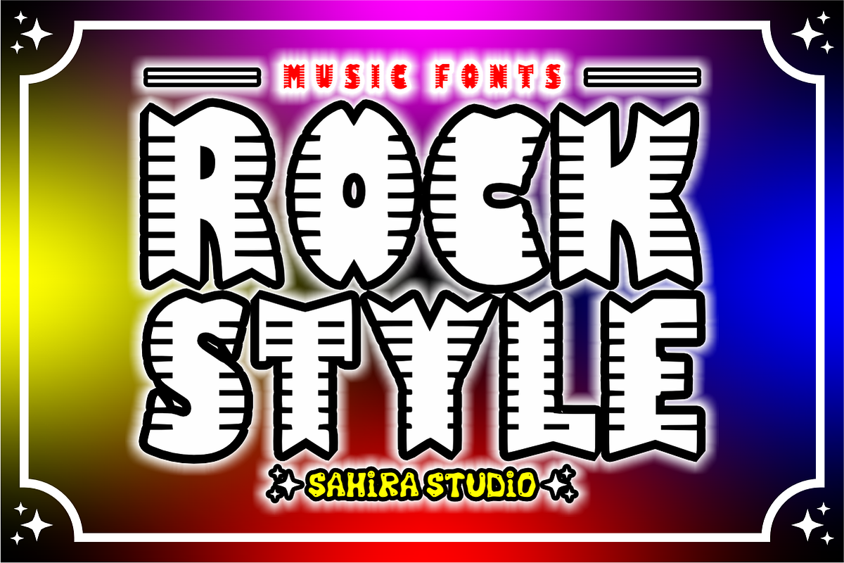 Guitar Hero - Music Display Font, a Sans Serif Font by Sahira Studio (Photo 2 of 4)