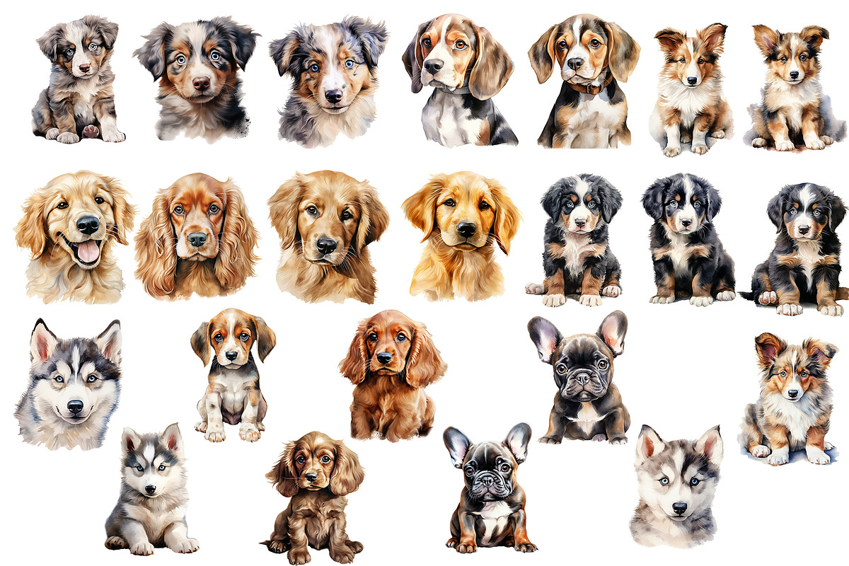 Watercolor Cute Dog sublimation png, an Object Graphic by KomtsyanTatyanaArt (Photo 5 of 6)