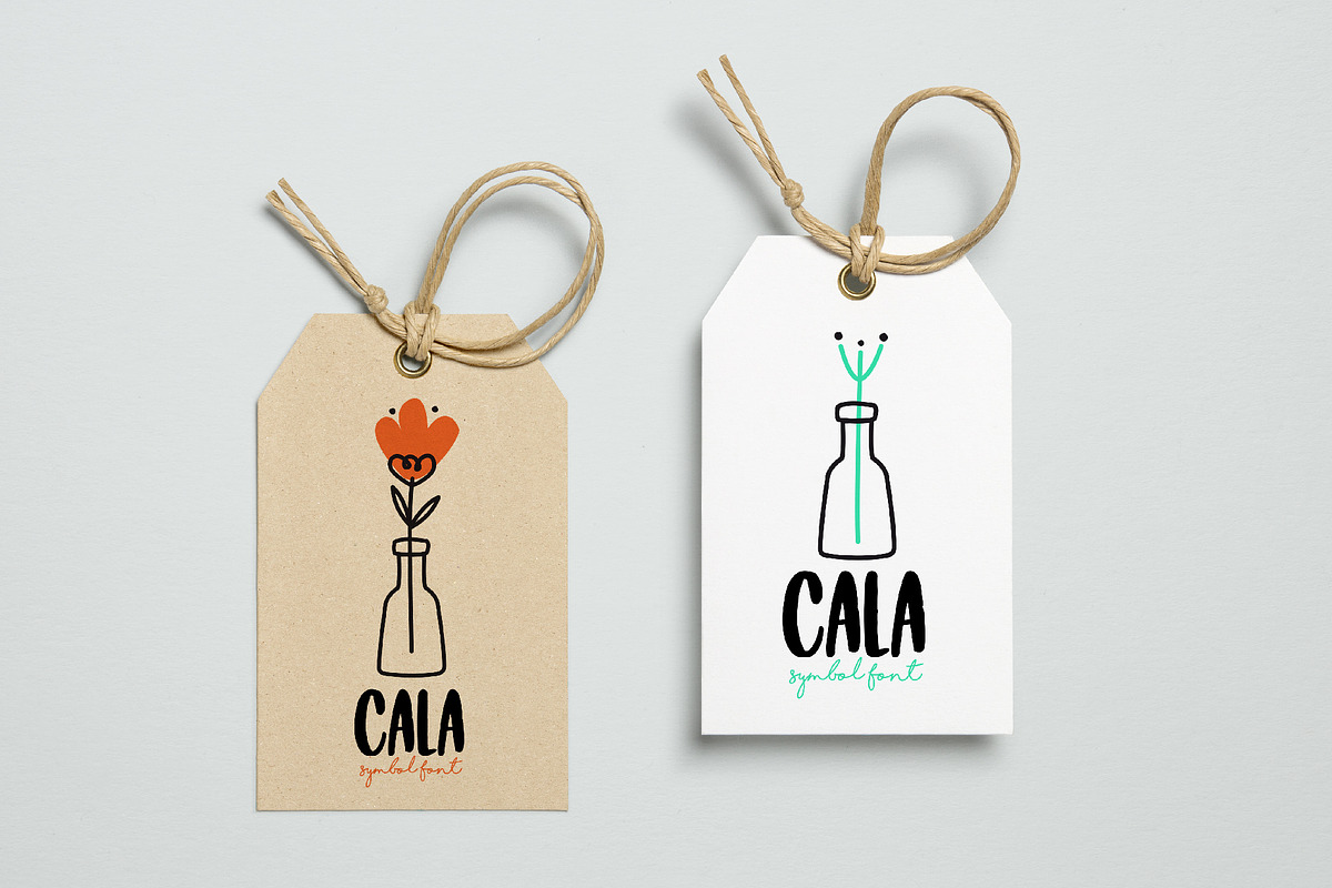 Cala dingbat font-floral elements preview 4