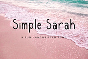 Simple Sarah Handwritten Font, a Font by Cherry Noir Design (Thumbnail 1 of 3)