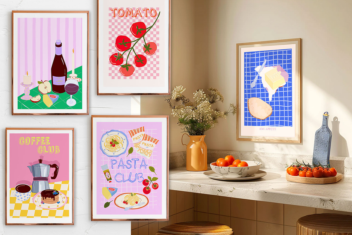 Bon Appetit Wall Arts, an Illustration by Mio Buono (Photo 3 of 9)