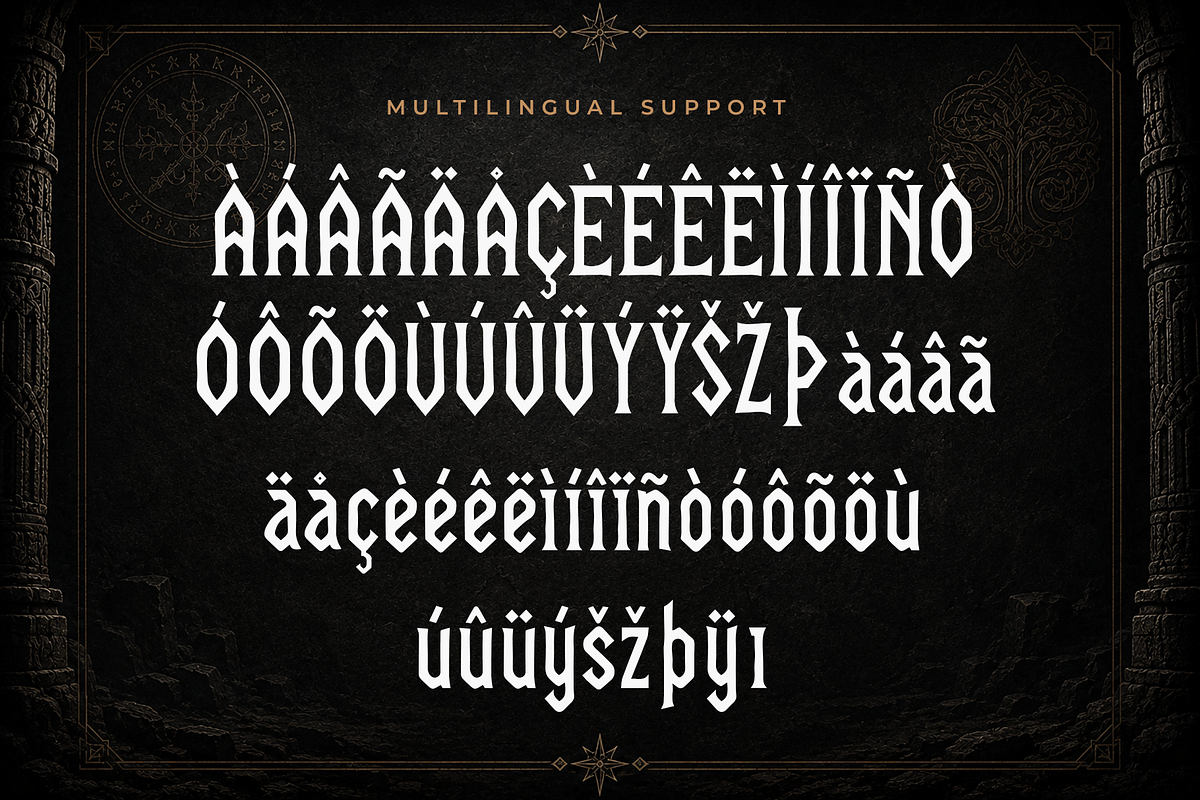Nostic Runic - Mystic Display Font, a Serif Font by overlaytemplates (Photo 5 of 5)