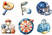 Sports Father's Day Clipart, an Illustration by OK Design (Thumbnail 3 of 5)